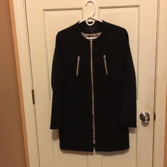 Metaphor Jackets & Blazers - LAST CHANCE NEW NWT Black Dress Coat with Gold Zippers M 8 10